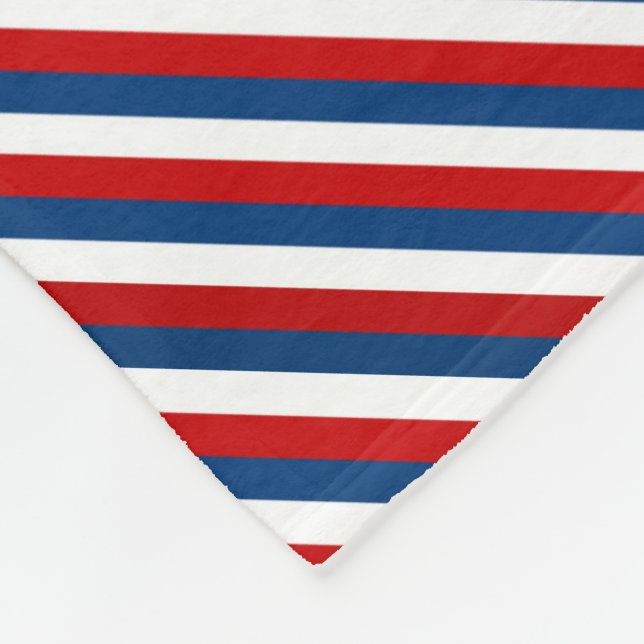 Cobertor De Velo Padrão Vermelho Branco Azul Strike (Quina)