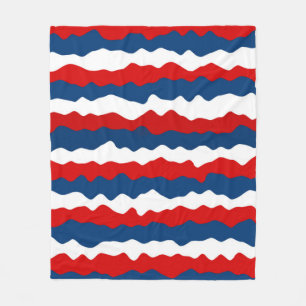 Cobertor De Velo Padrão vermelho, branco e azul