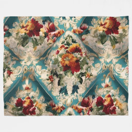 Cobertor De Velo Padrão Whimsical Italiano Floral Damask