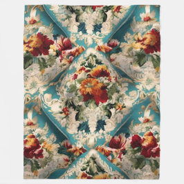 Cobertor De Velo Padrão Whimsical Italiano Floral Damask