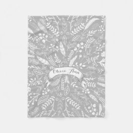 Cobertor De Velo Padrão Woodland Adventure Leaf Ferns Personalizado