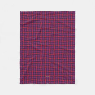 Cobertor De Velo Padrão xadrez dente de cão vermelho carmesim roxo