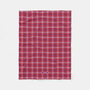 Cobertor De Velo Padrão xadrez escocês em vermelho-crimson retrô ro
