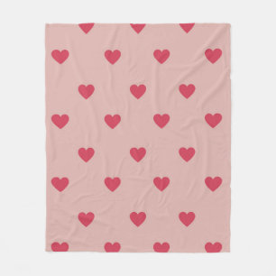 Cobertor De Velo Padrão Y2K Retro Coração Cor-de-Rosa com Fundo Ros