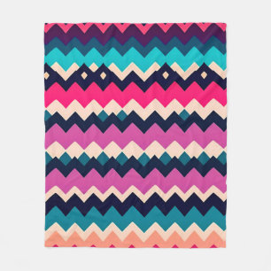 Cobertor De Velo Padrão Zigzag Chevron Colorido