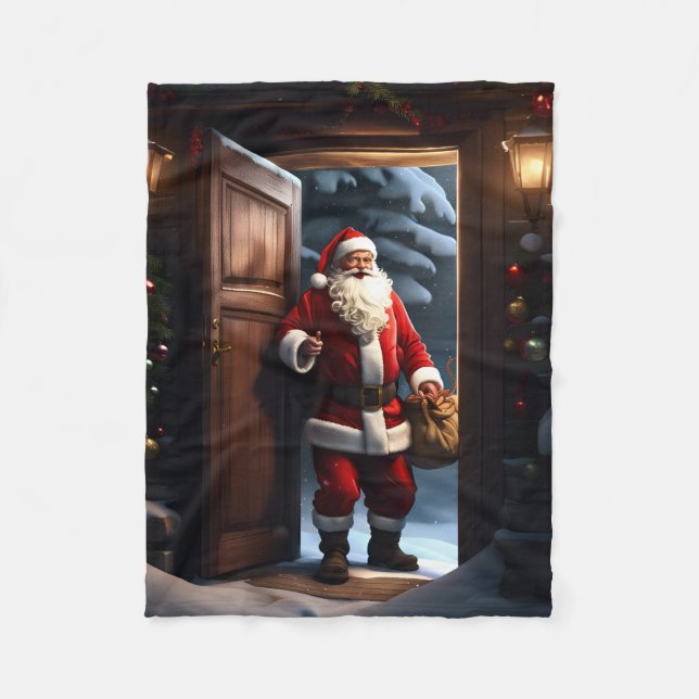 Cobertor De Velo Padre Christmas Fleece Blanket (Frente)