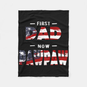 Cobertor De Velo Padre Mens Gift - Primeiro Pai Agora Pawpaw Patrió