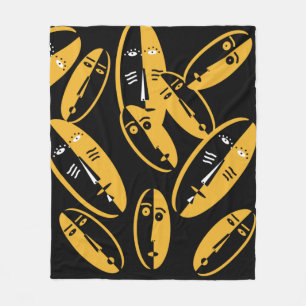 Cobertor De Velo padrões da face abstrato moderna