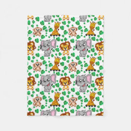 Cobertor De Velo Padrões de Cartoon Selvagem de Cute Safari Selvage