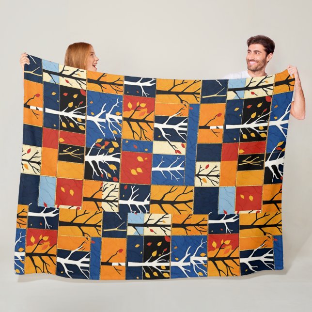 Cobertor De Velo Padrões de retalhamento de folhas das árvores de o (In Situ)