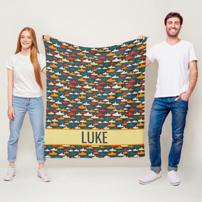 Cobertor De Velo Padrões de Tubarão com várias cores (In Situ)
