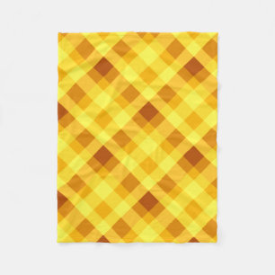 Cobertor De Velo Padrões de Xadrez Amarelo Brilhante Aberto