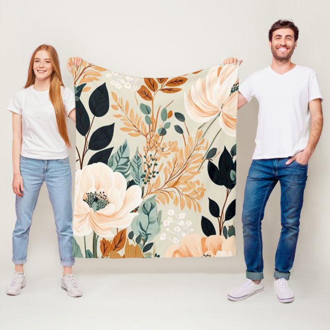 Cobertor De Velo Padrões Flamentais Botânicos Inclináveis (In Situ)