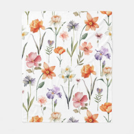 Cobertor De Velo Padrões Florais de Castanhflores silvestres Colori