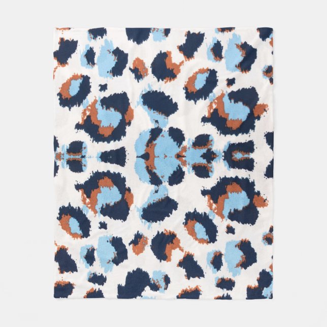 Cobertor De Velo Padrões Leopardo Funky Zoo Arte Animal (Frente)
