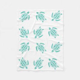 Cobertor De Velo Padrões Náuticos De Tartarugas Azuis Aqua Quimais