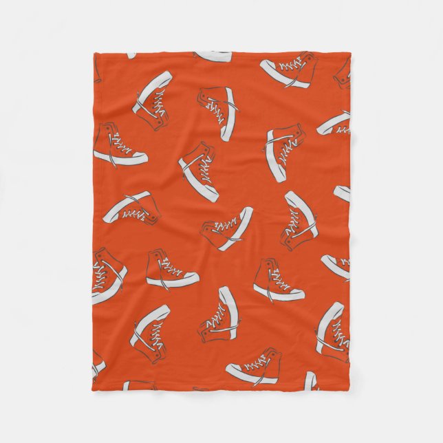 Cobertor De Velo Padrões sem costura em fundo vermelho (Frente)