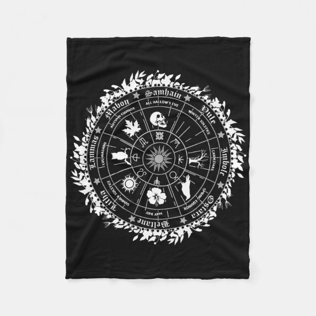Cobertor De Velo Pagan Wheel Do Ano Witch Wicca Happy Ostara (Frente)
