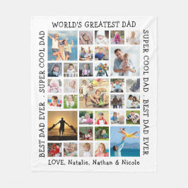 Cobertor De Velo Pai 33 Ditos personalizados de colagem de fotos pe