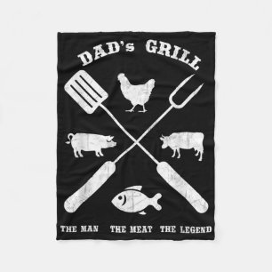 Cobertor De Velo Pai Barbecue Grelha A Legenda Da Carne Engraçado G