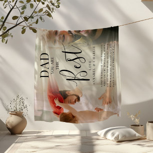 Cobertor De Velo 'PAI' bonito, você é o melhor nome e citação d