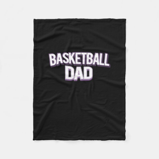 Cobertor De Velo Pai de basquete - Pai engraçado (Frente)