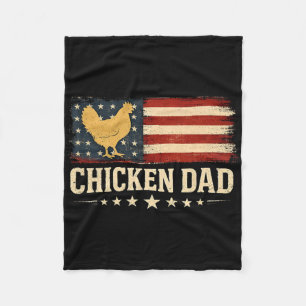 Cobertor De Velo Pai de Frango Engraçado Bandeira Retro EUA Avicult