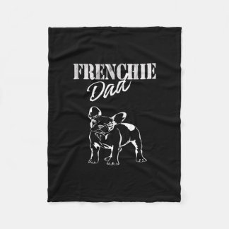 Cobertor De Velo pai de frenchie fofo | presente de buldogue francê
