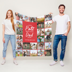 Cobertor De Velo Pai de golfe mínimo multi-foto vermelho