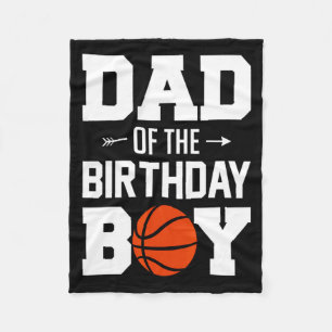 Cobertor De Velo Pai do menino do aniversário menino basquete fami
