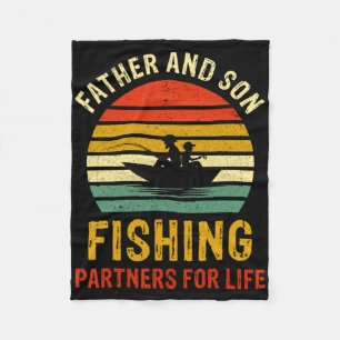 Cobertor De Velo Pai e Filho Antigos Parceiros de Pesca para a Vida