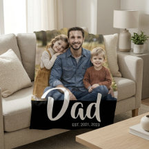 Pai Estabeleceu Foto de Letra Moderna Preta