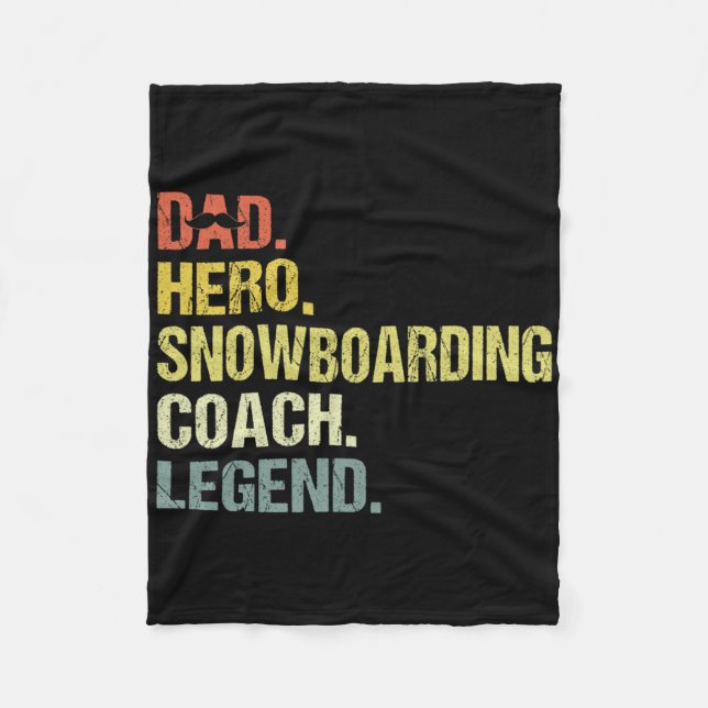 Cobertor De Velo Pai Hero Snowboard Coach Engraçado Snowboard Coa (Frente)