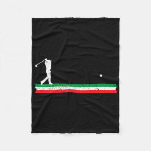 Cobertor De Velo Pai Italiano Jogando Golfe Bandeira da Itália Fã d