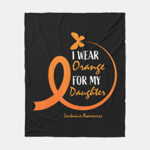 Cobertor De Velo Pai Mãe Eu Visto Laranja Para Minha Filha Leucemia