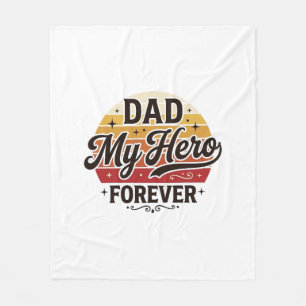 Cobertor De Velo Pai Meu Herói Para Sempre Camisa Retro Vintage Des