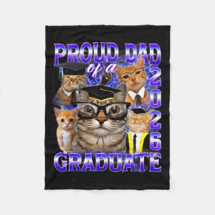 Cobertor De Velo Pai orgulhoso de um formando de 2026 meme de gato