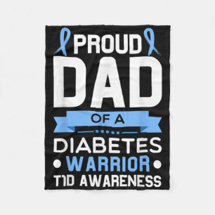 Cobertor De Velo Pai Orgulhoso De Um Guerreiro Da Diabetes Tipo De