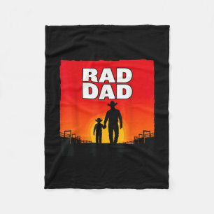 Cobertor De Velo Pai radical pai e filho rodeio ocidental pôr do so