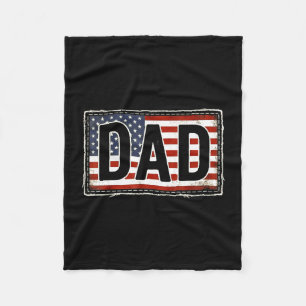 Cobertor De Velo Pai retrô bandeira americana combinando família pa