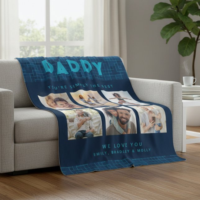 Cobertor De Velo Pai Simplesmente A Melhor Colagem De Fotos Persona (Criador carregado)