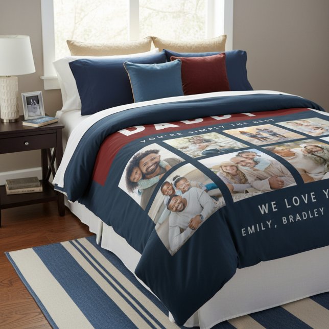 Cobertor De Velo Pai Simplesmente A Melhor Colagem De Fotos Persona (Criador carregado)