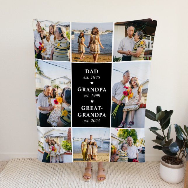 Cobertor De Velo Pai, Vovô, Excelente-Vovô Estabelecido Em Aberto (Criador carregado)