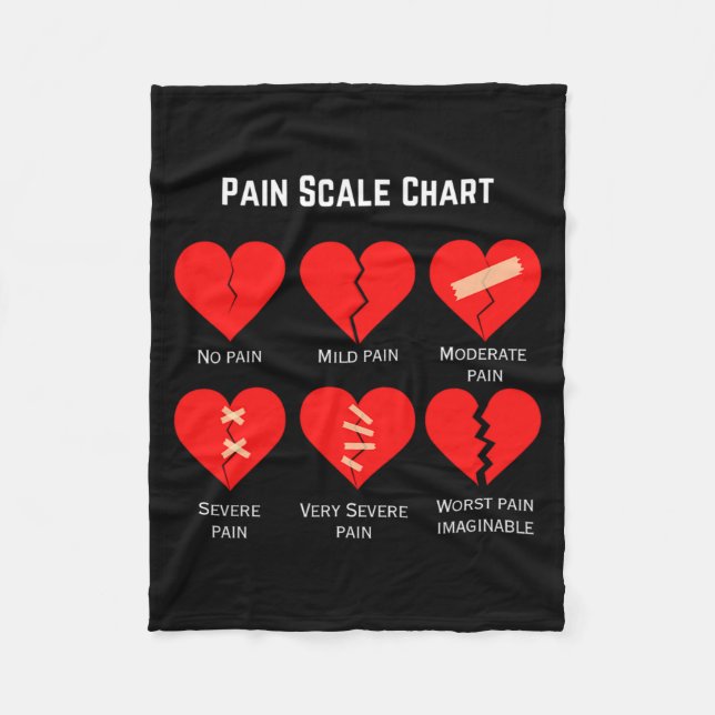 Cobertor De Velo Pain Scale Chart Design For Funny Valentines Day  (Frente)