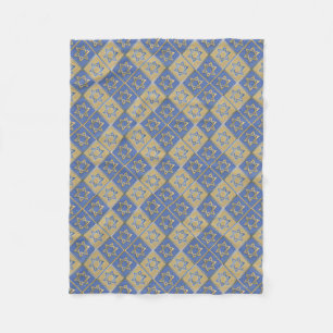 Cobertor De Velo Painéis de Arte Estrela de Davi Azul Dourado