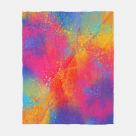 Cobertor De Velo Paint Splatters Flece Blanket