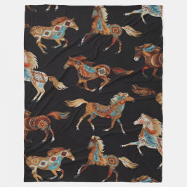 Cobertor De Velo Painted Ponies Fleece Blanket