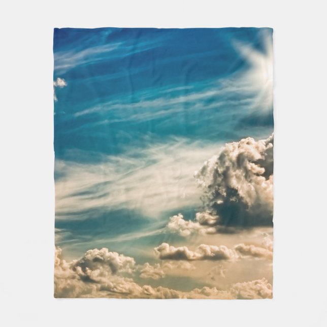 Cobertor De Velo Paintery sky. Beautiful dramatic sky with clouds a (Frente)