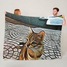 Cobertor De Velo Painting Linda Cat