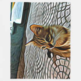 Cobertor De Velo Painting Linda Cat